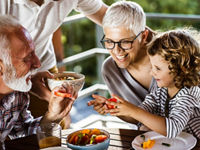 Multigenerational family at lunch